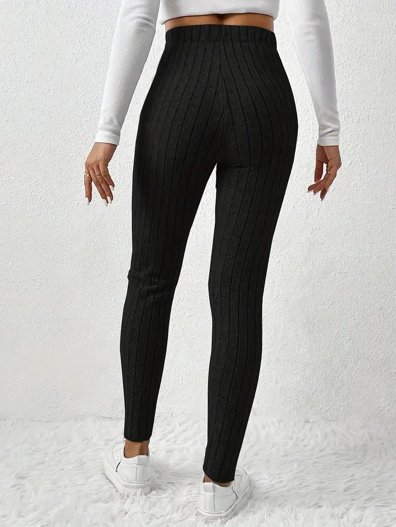 Elvida – High-waisted Ribbed Leggings