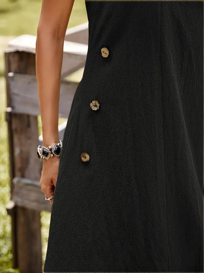 Joia – Boho-chic Dress with Sleeveless Handkerchief Hem