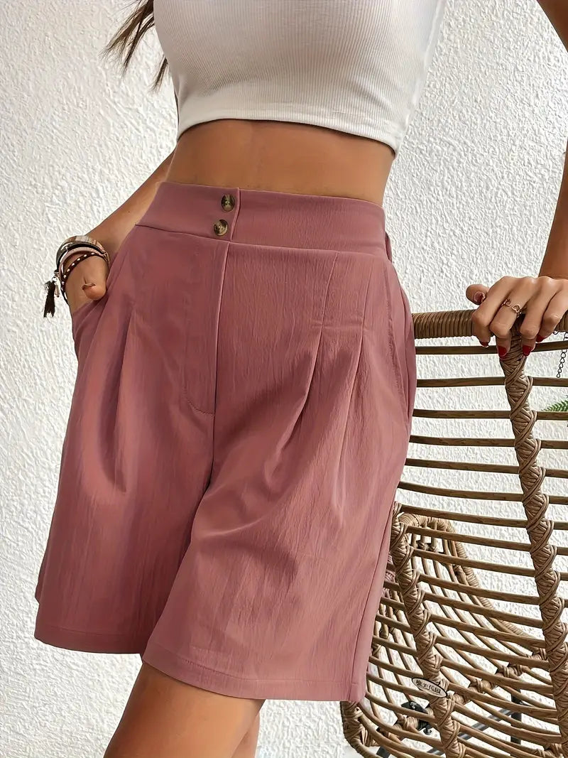 Nyx - High Waist Pleated Shorts