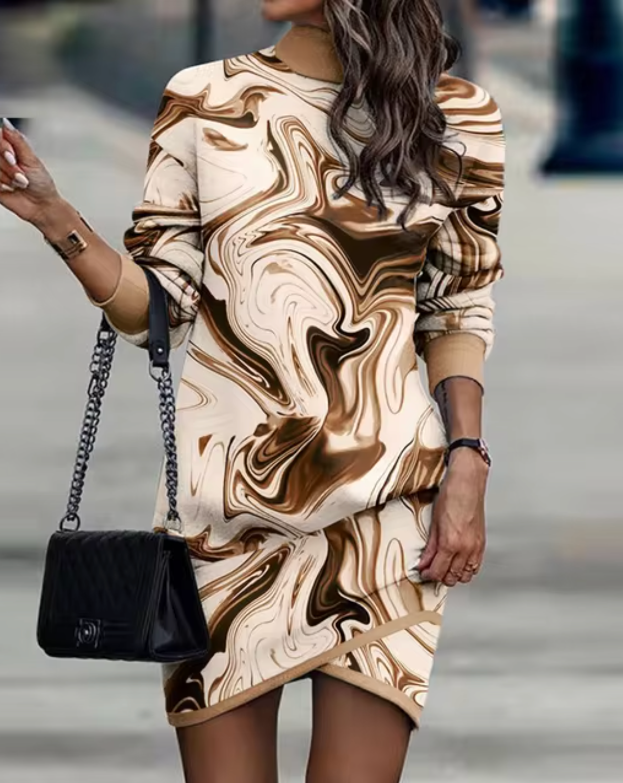 Caitlin – Casual Asymmetric Hem Dress