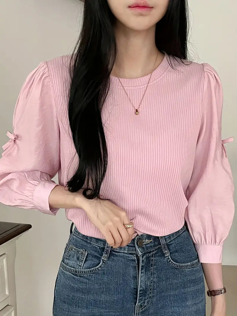 Zafryne – Elegant Puff Sleeves Blouse
