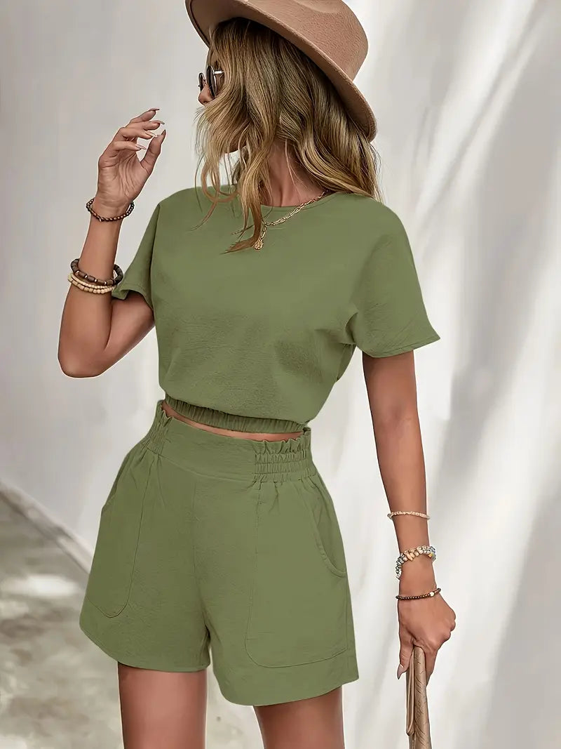 Aminna – Elegant Top and Shorts Set