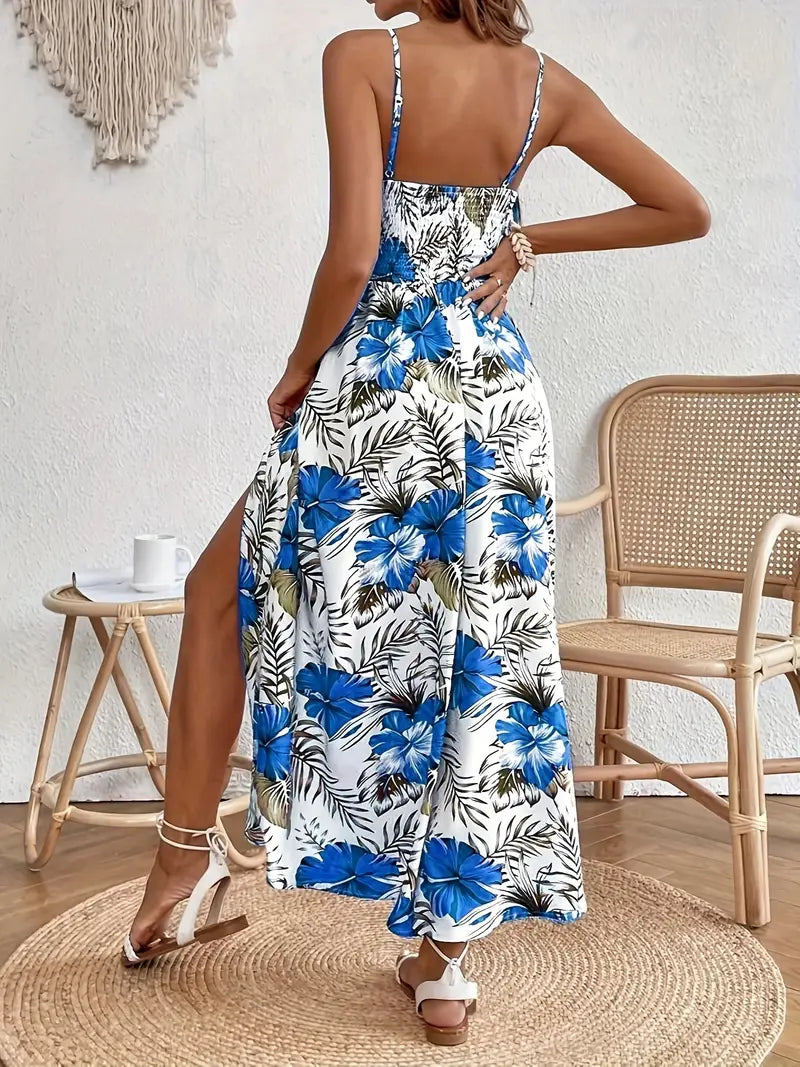 Fayora – Tropical Floral Print Maxi Dress