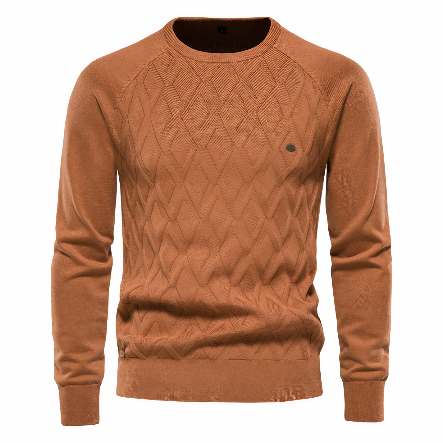 Men's Diamond Pattern Knitted Sweater - Adam