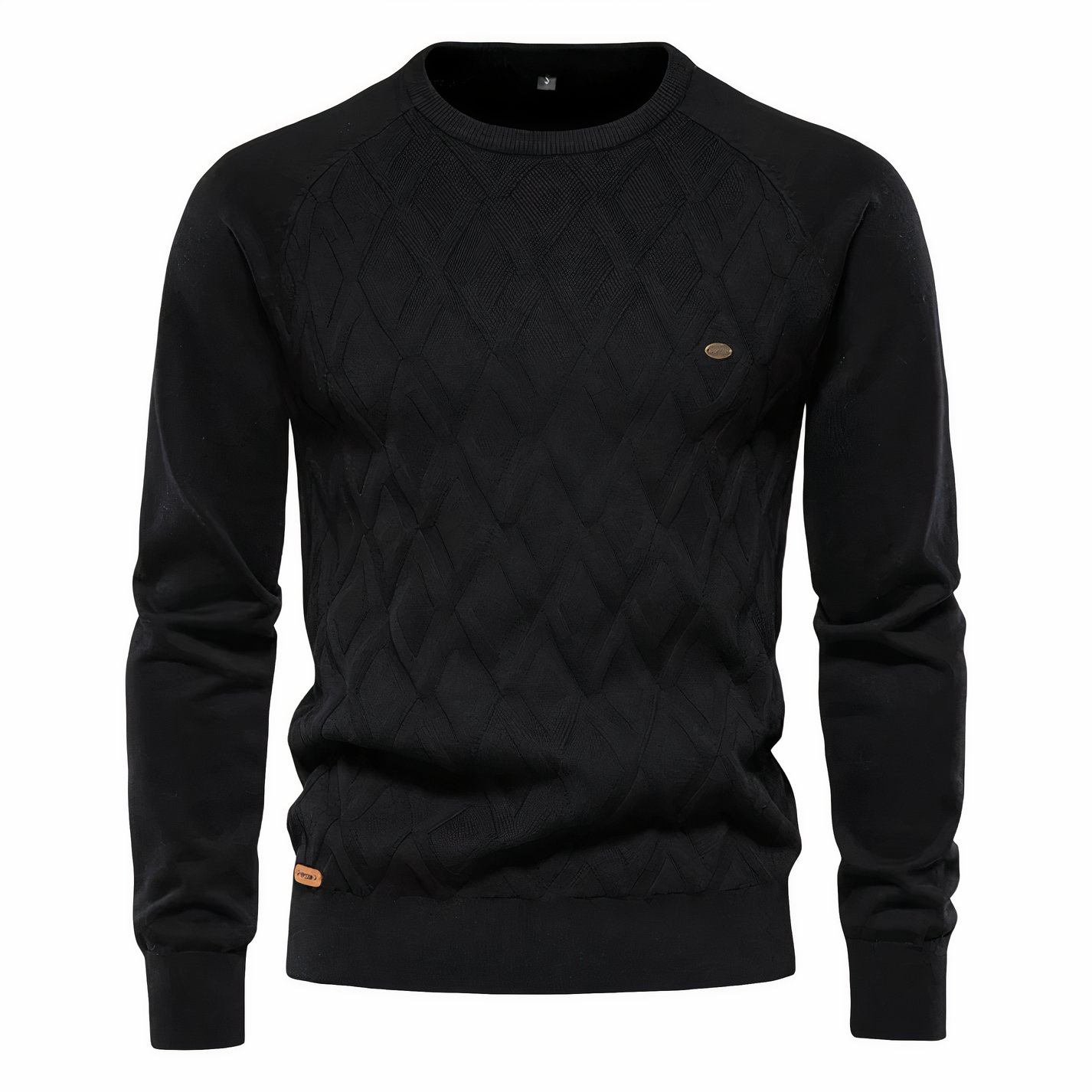 Men's Diamond Pattern Knitted Sweater - Adam