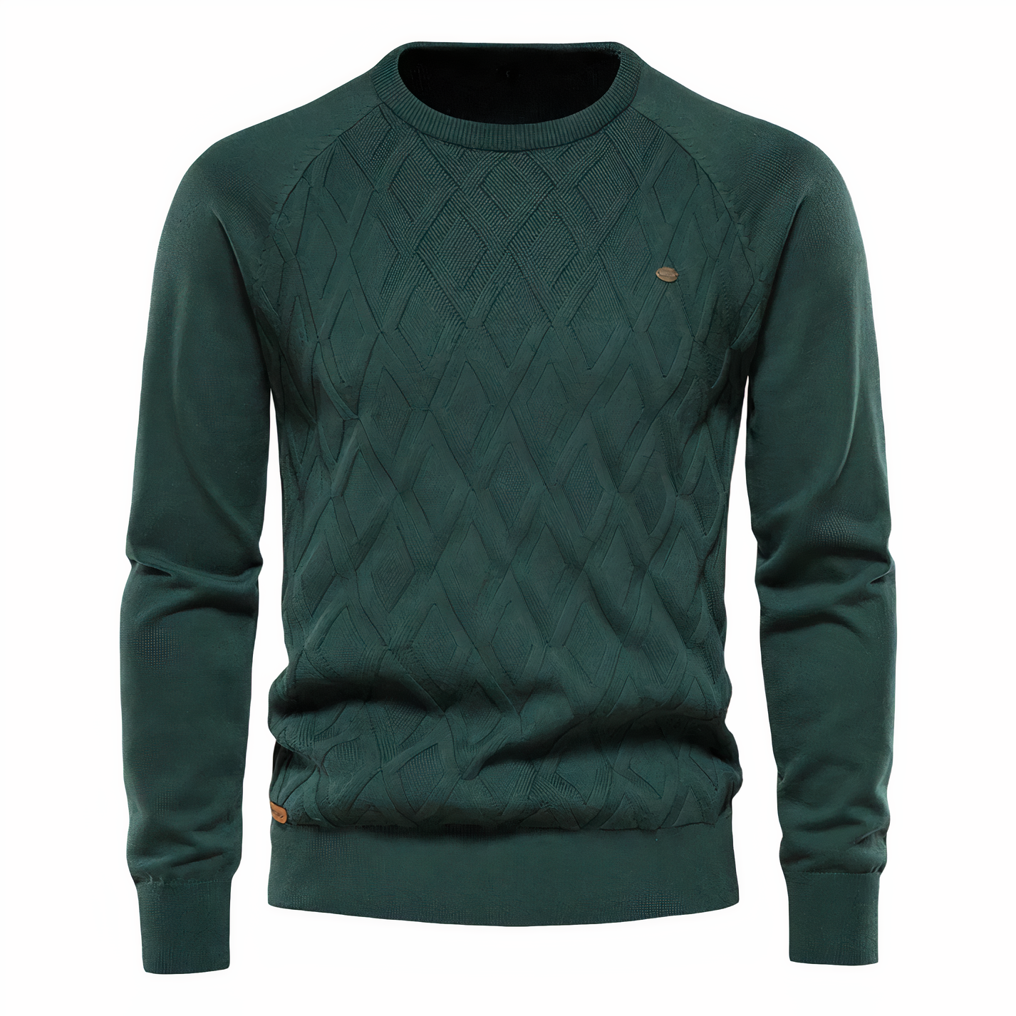 Men's Diamond Pattern Knitted Sweater - Adam