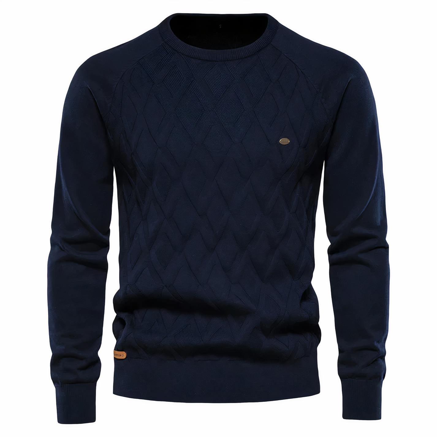 Men's Diamond Pattern Knitted Sweater - Adam