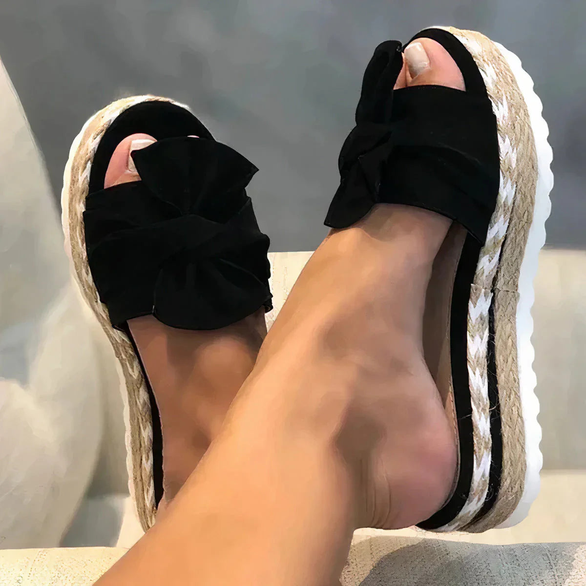 Floristra – Trendy Woven Platform Sandals