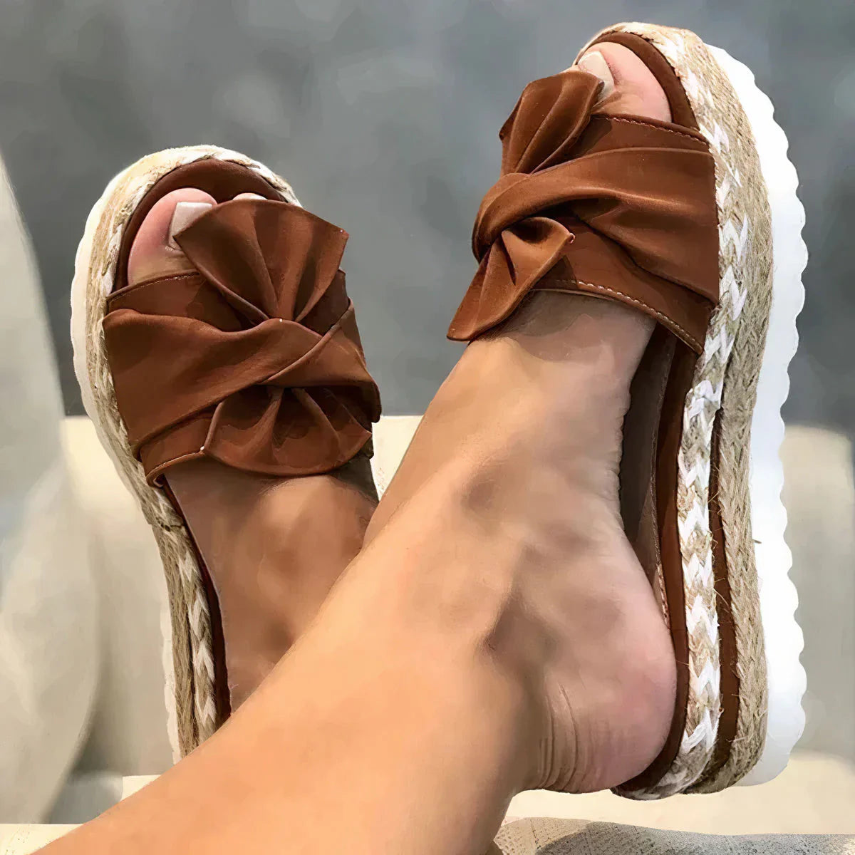 Floristra – Trendy Woven Platform Sandals