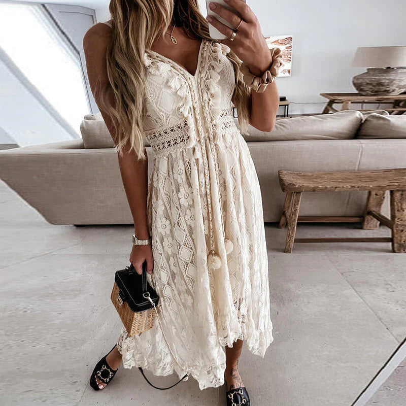 Ondira – Women's Boho Lace Maxi Dress