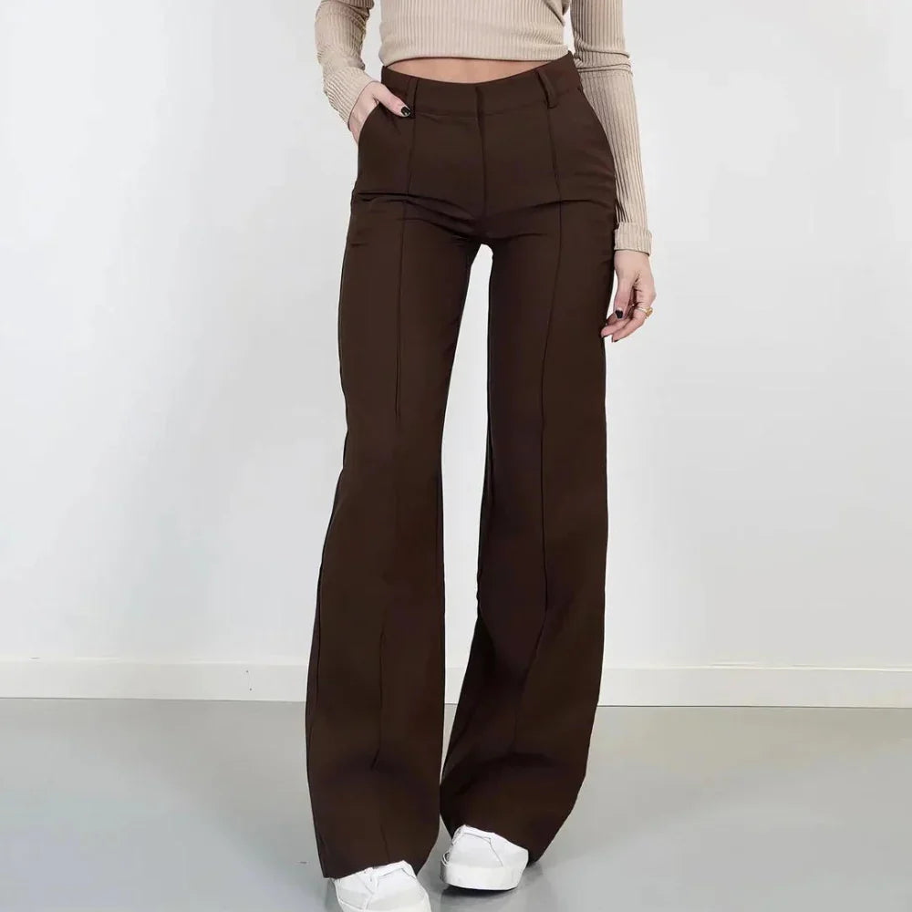 Griselva – Elegant High-waisted Wide-leg Trousers