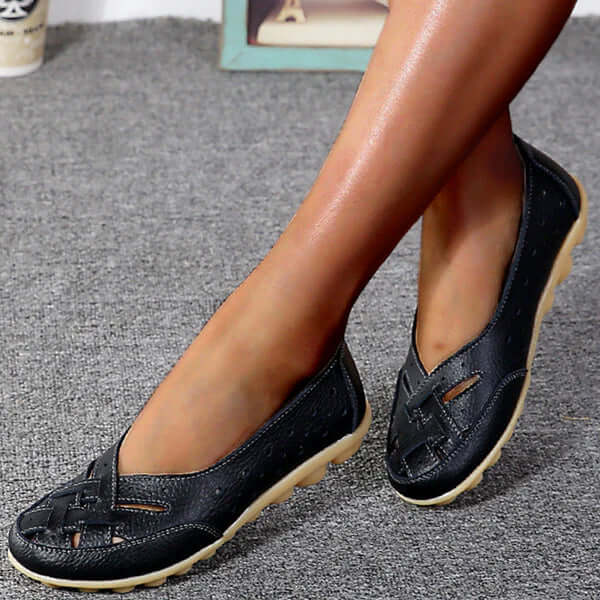 Melody – Stylish Flat Leather Shoes