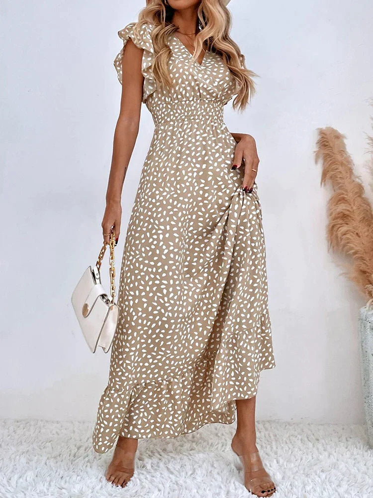 Denaiah – Stylish Flutter Sleeve Summer Dress