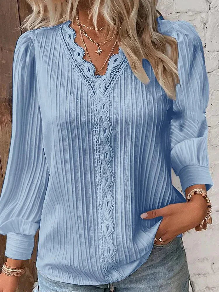 Ysadora – V-neck Cotton Blouse