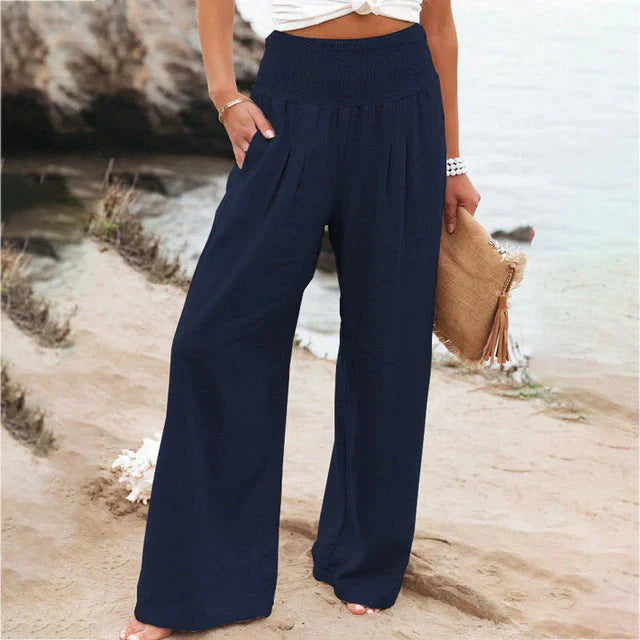 Marsha – High-quality Linen Wide-leg Beach Pants