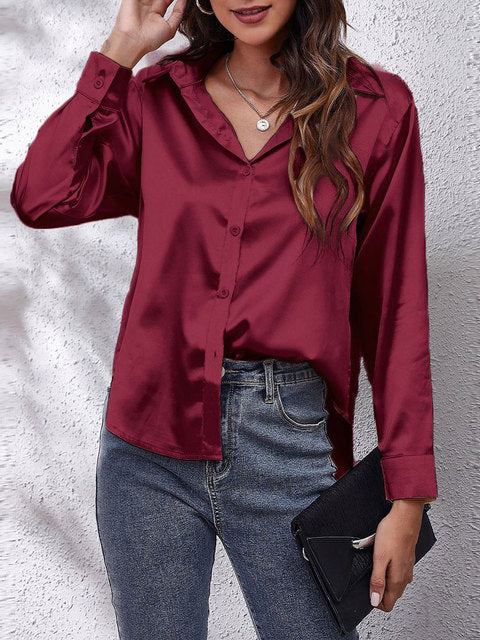 Lyvora – Elegant Satin Blouse