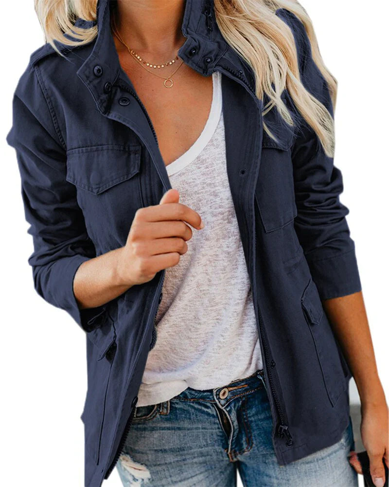 Ophielle – Stylish Cotton Utility Jacket