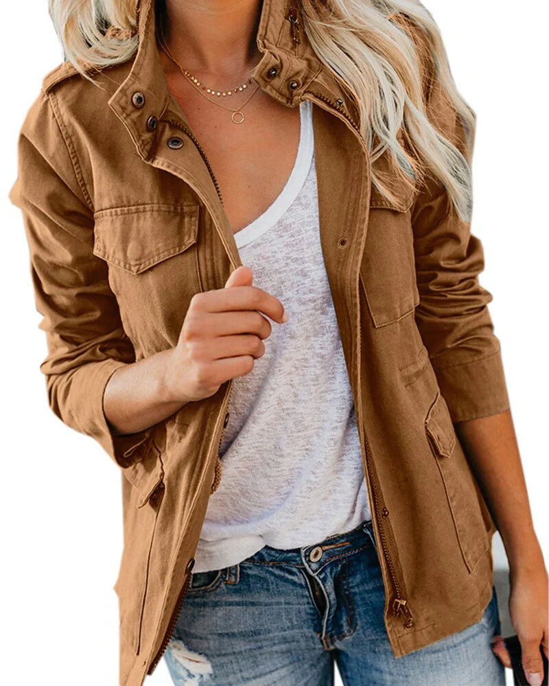 Ophielle – Stylish Cotton Utility Jacket