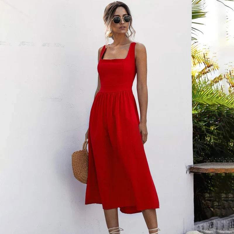 Lilivienne – Elegant Cotton-linen Dress