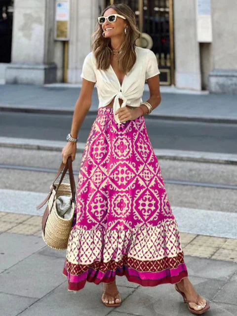 Jesallie – Boho Ethnic Printed Skirt