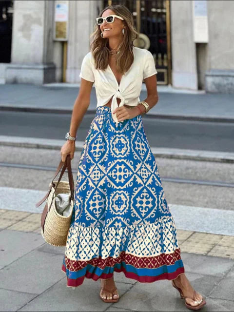 Jesallie – Boho Ethnic Printed Skirt