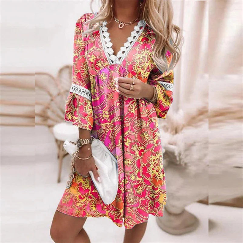 Isolienne – Stylish Floral Boho Dress