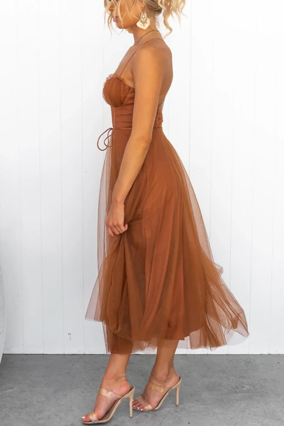 Jessa - Mesh Corset Lace Camisole Dress