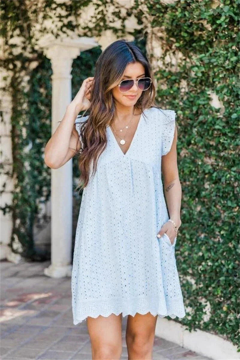 Avenlise – Elegant Cotton Floral Dress
