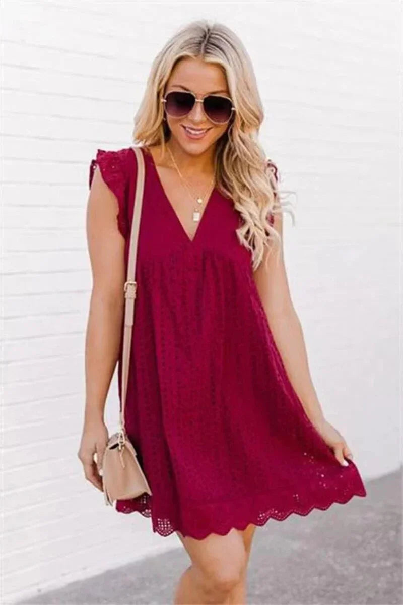 Avenlise – Elegant Cotton Floral Dress