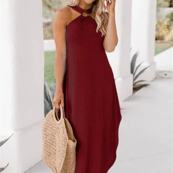 Shyna – Elegant High Neck Maxi Dress