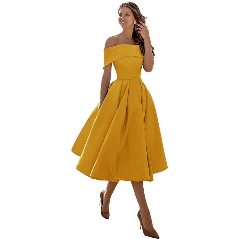 Azrielle – Elegant Off-shoulder Dress