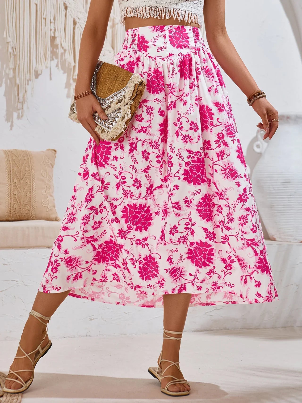 Saide – Floral Pattern Summer Skirt