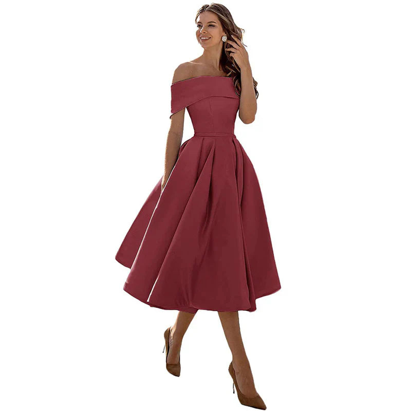 Azrielle – Elegant Off-shoulder Dress
