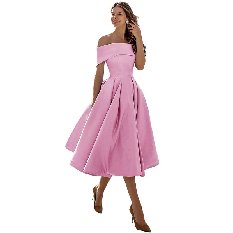 Azrielle – Elegant Off-shoulder Dress