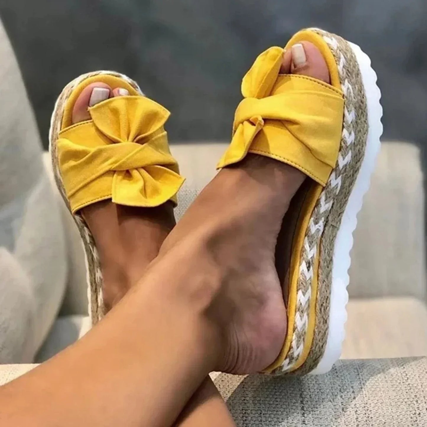 Floristra – Trendy Woven Platform Sandals