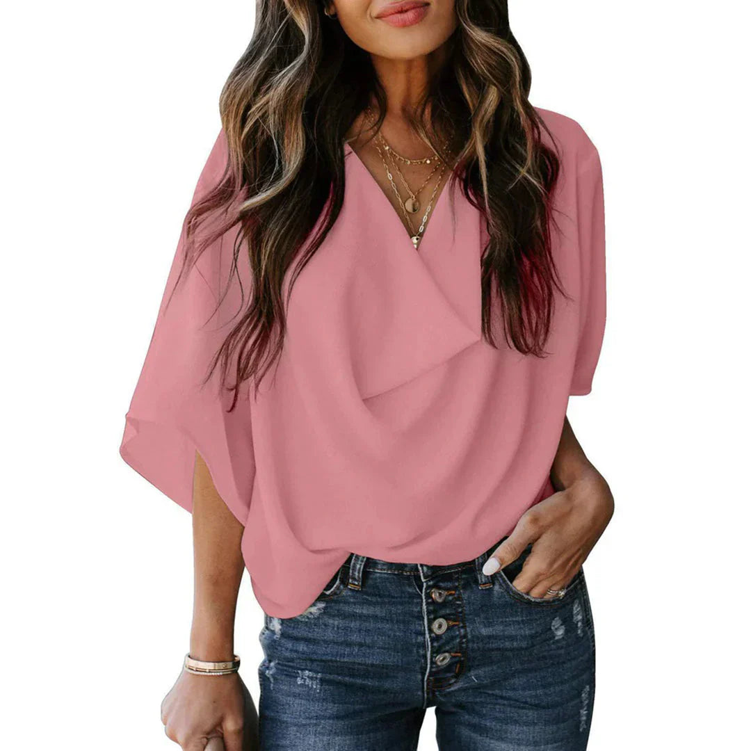 Raventha – Stylish Blouse with Batwing Sleeves