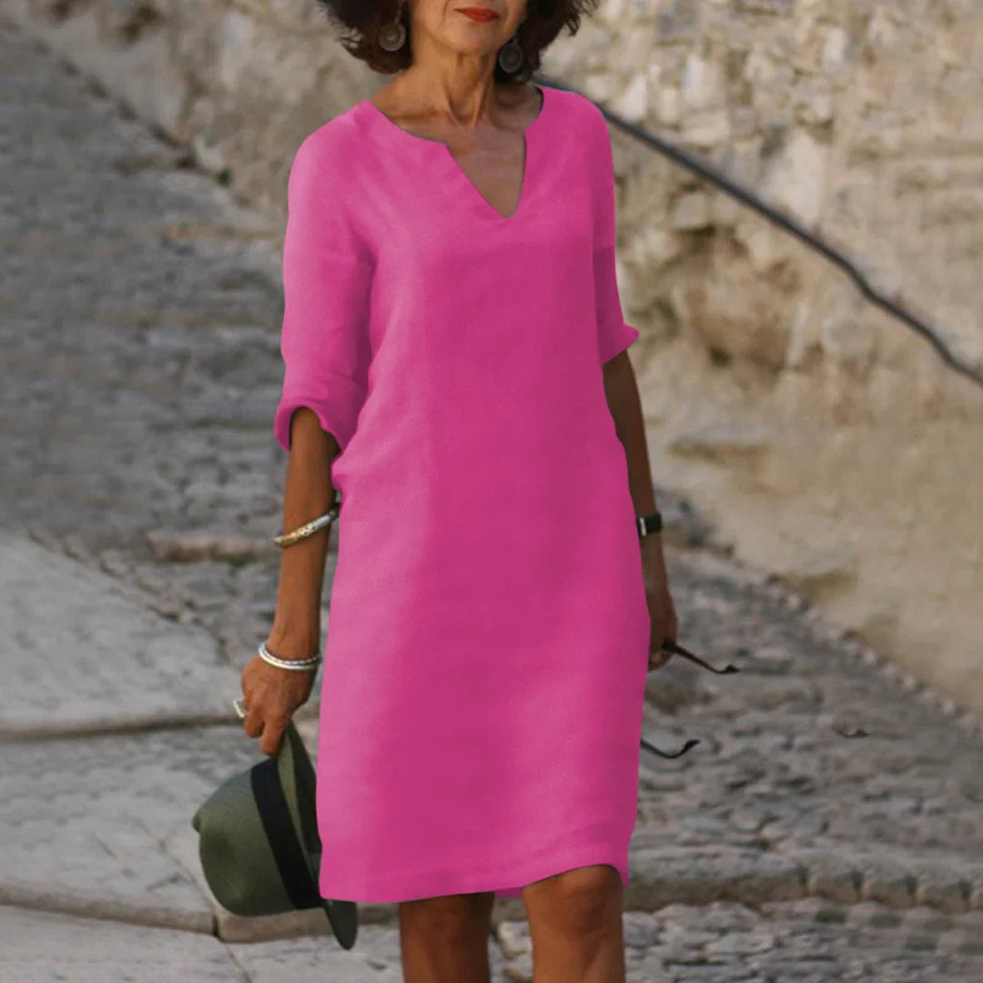 Maristela – Elegant V-neck Dress