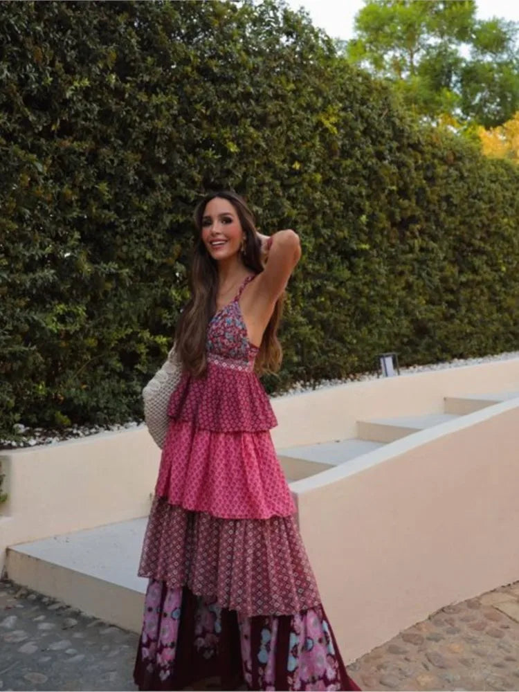 Kamari – Bohemian Patchwork Maxi Dress