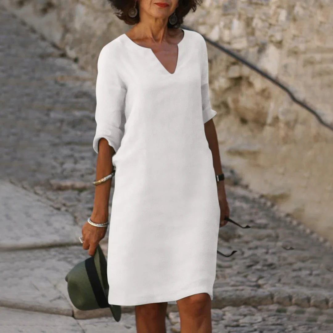 Maristela – Elegant V-neck Dress