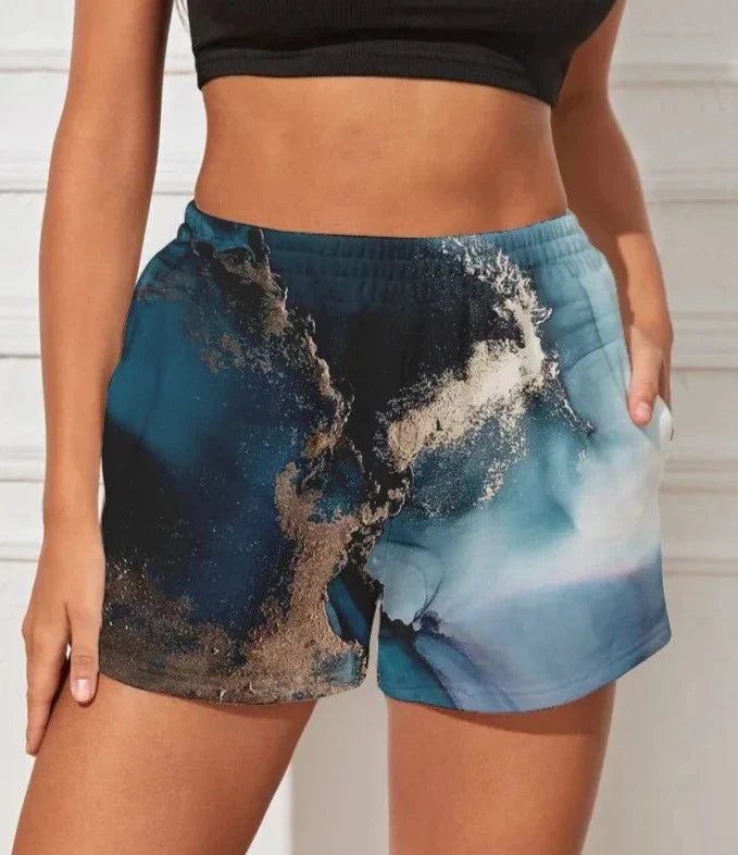 Melissa – Marble Print Shorts