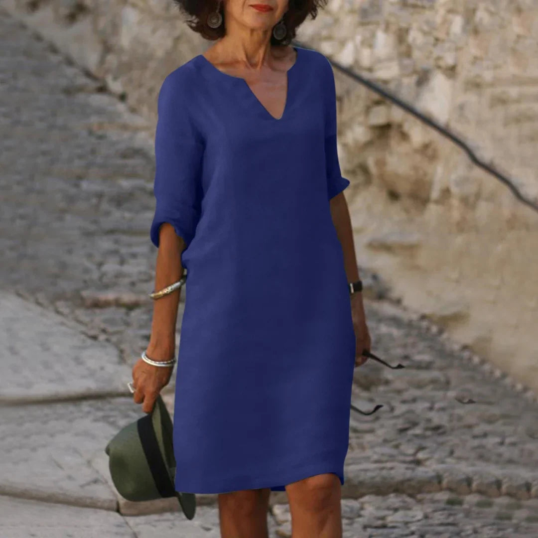 Maristela – Elegant V-neck Dress