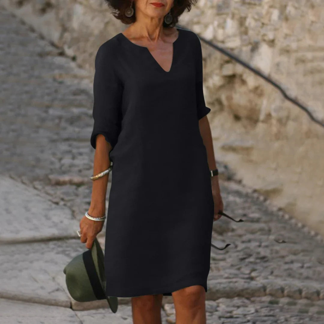 Maristela – Elegant V-neck Dress