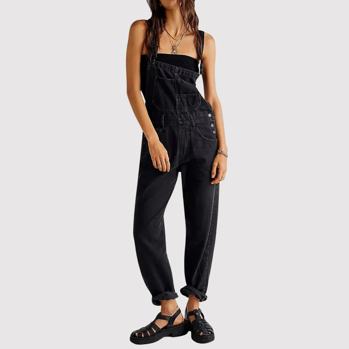 Shaira - Relaxed Fit Classic Denim Overall
