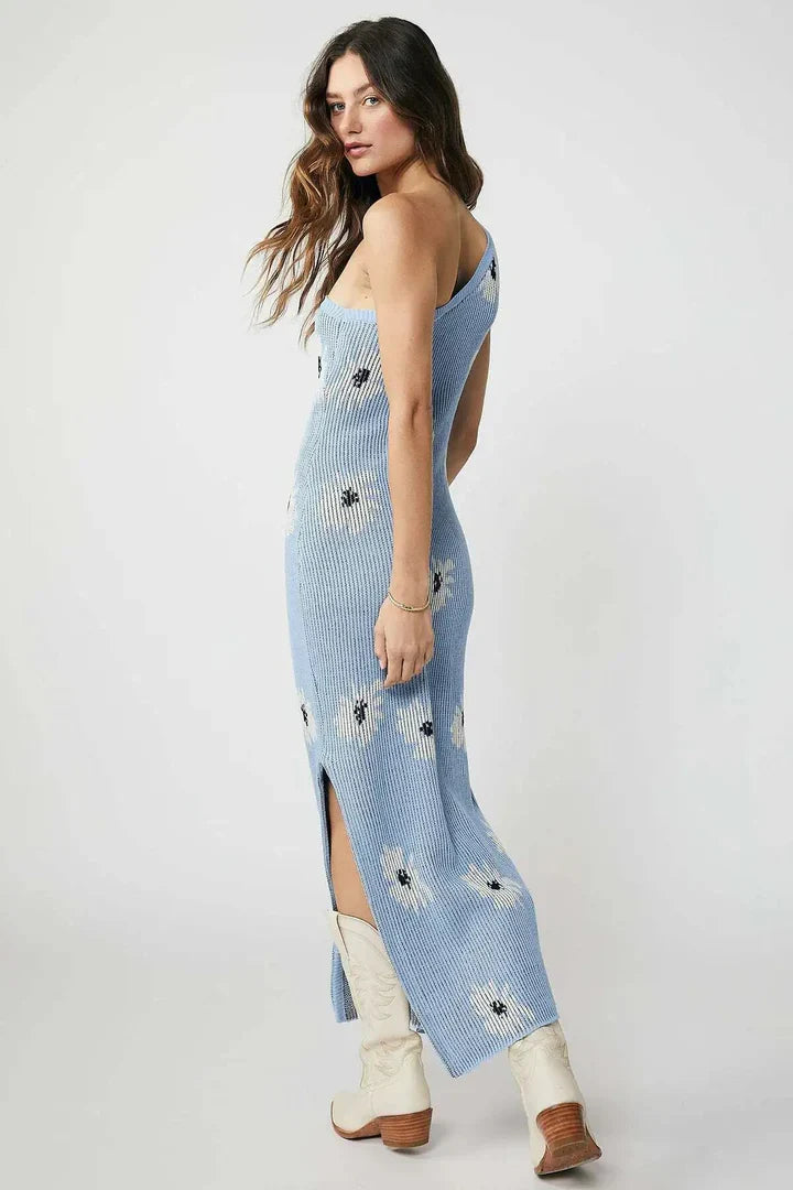 Frida - One-shoulder Knitted Maxi Dress