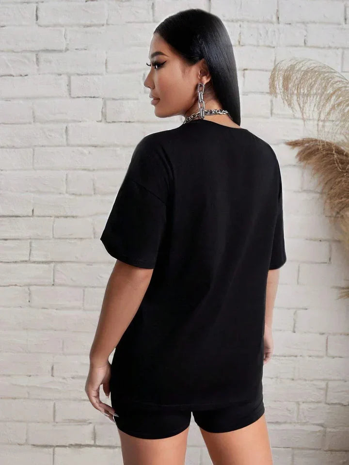 Tonya - Butterfly Print Shirt and Shorts Set