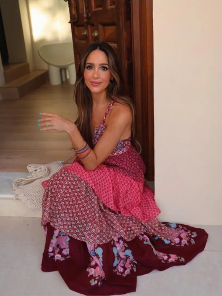 Kamari – Bohemian Patchwork Maxi Dress