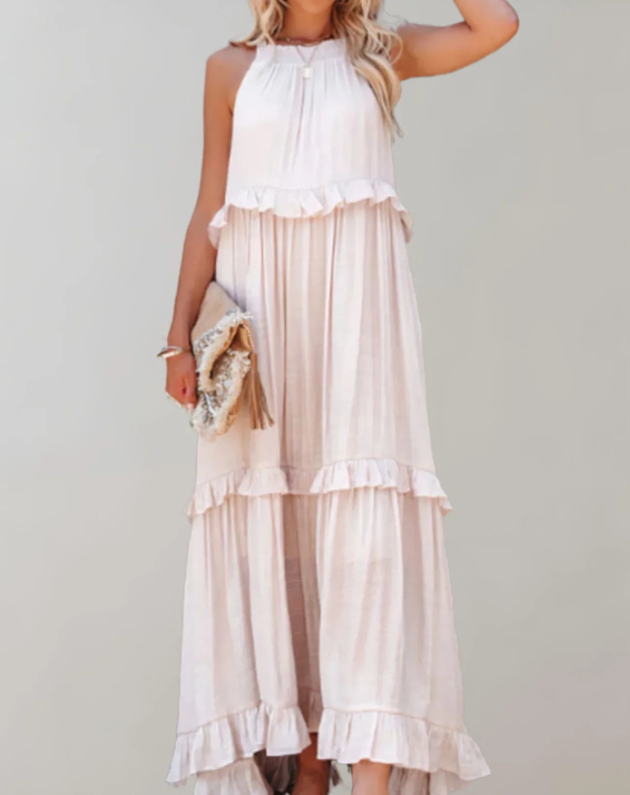 Mireille – Sleeveless Ruffled Dress