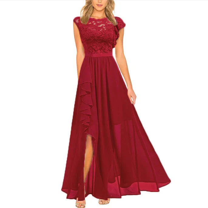 Lyricelle – Elegant Chiffon Maxi Dress