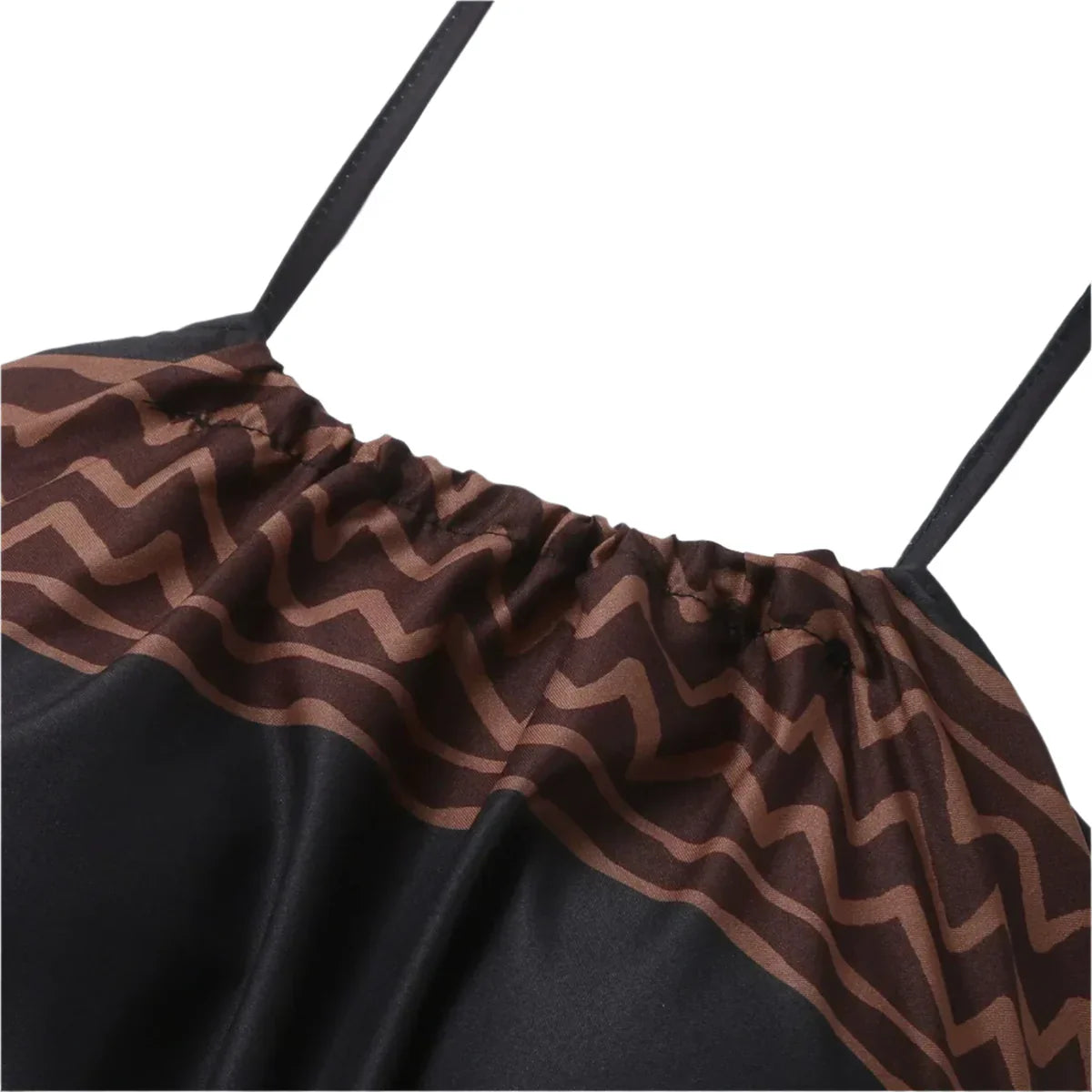 Zelmine – Boho Geometric Halter Neck Maxi Dress
