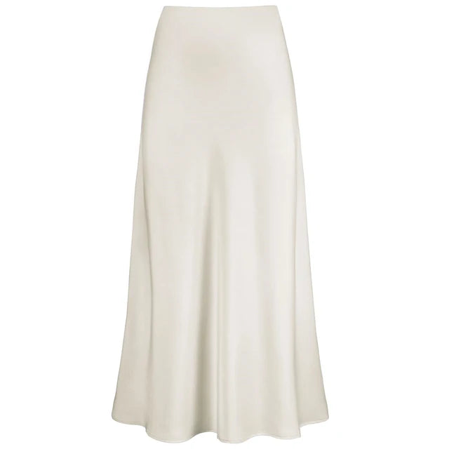 Rowenna – Sexy Satin Midi Skirt